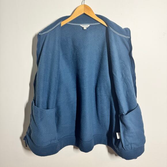 Orvis Jacket Men XL Full Zip Fleece Blue Logo Patch Gorpcore Outdoor Hiking Coat - Picture 5 of 11